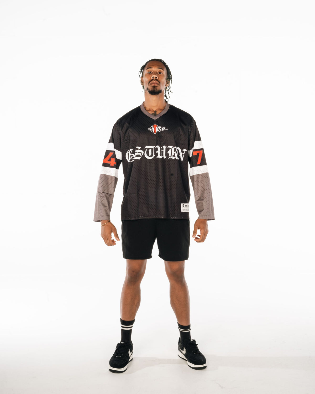 GSTVRN 47 Hockey Jersey Red & Black
