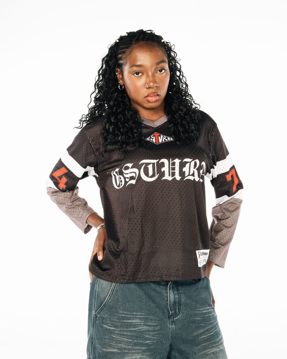 GSTVRN 47 Hockey Jersey Red & Black