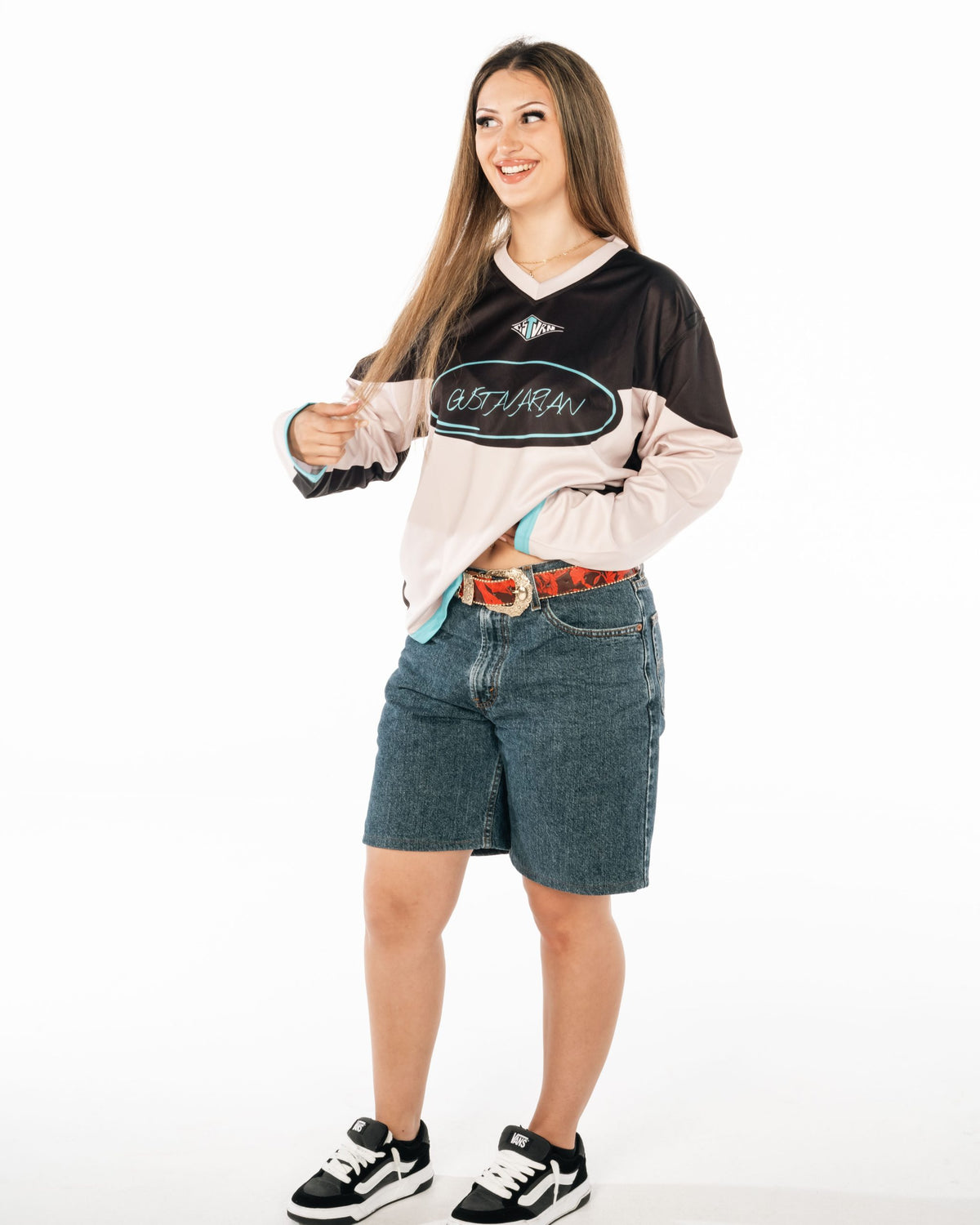 GSTVRN 74 Hockey Jersey Champagne Pink & Black