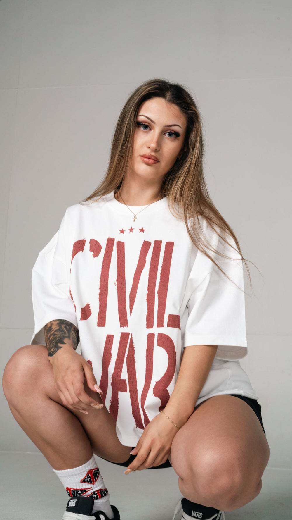 GSTVRN Unisex White Civil War T-shirt