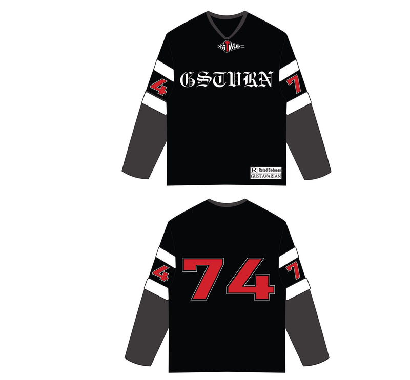 GSTVRN 47 Hockey Jersey Red & Black